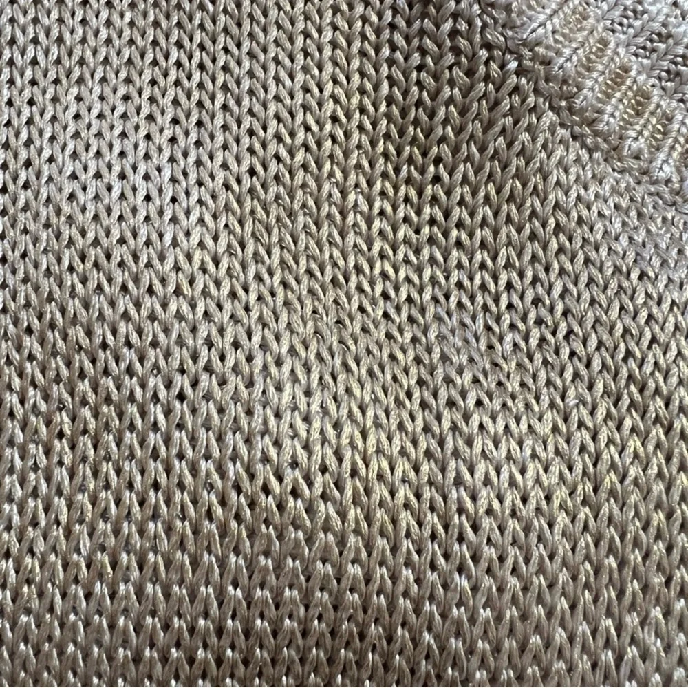 Jessica Simpson Gold Metallic Knit Top Women’s Small Y2K Shimmer Blouse